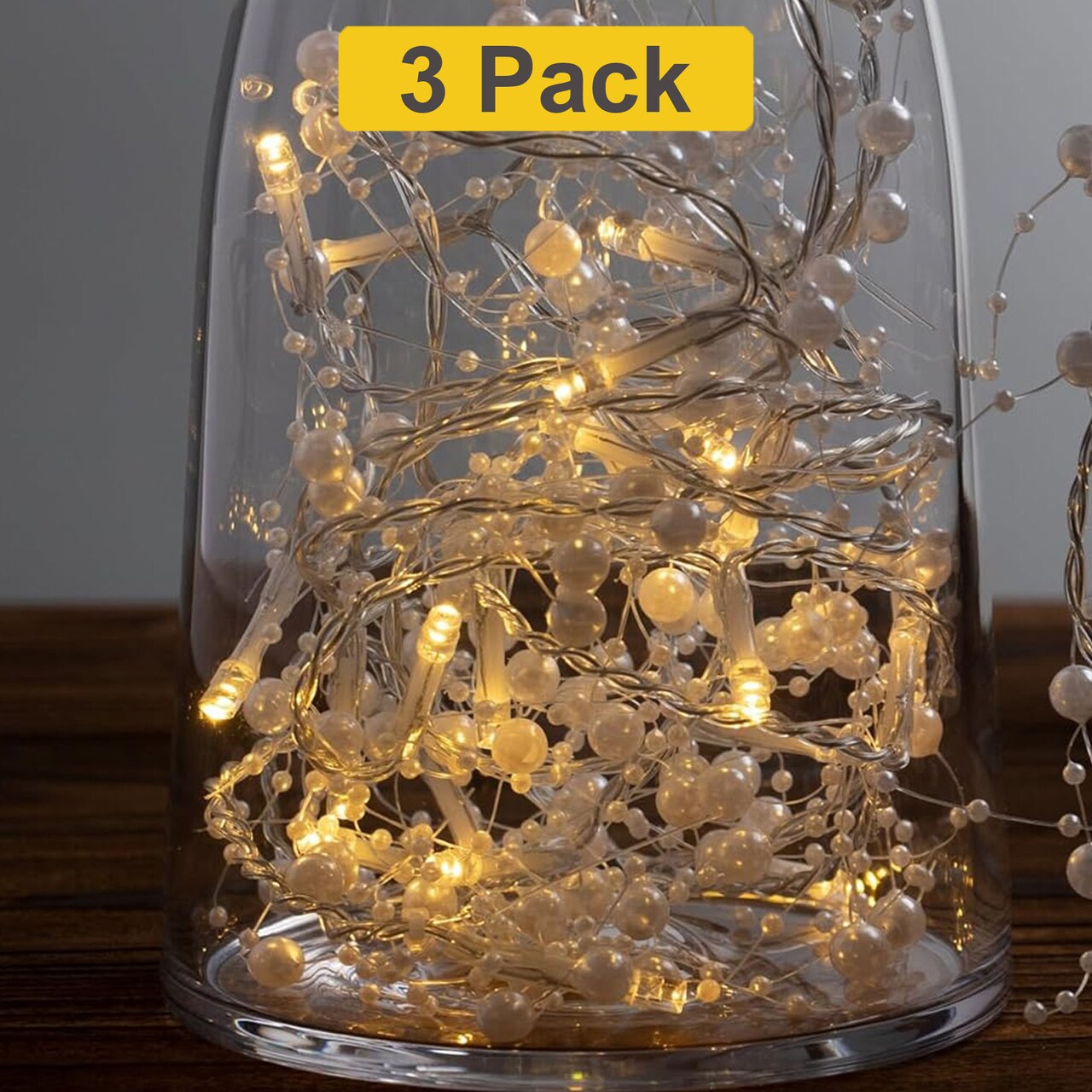 Decorative 20 LED Pearl String Light — Battery Powered, Flexible Design